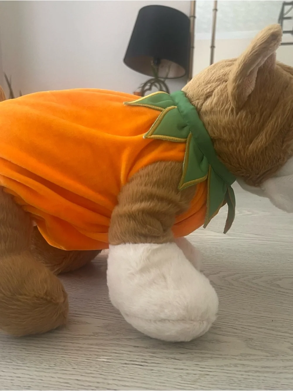 Teddy Mountain 16” Plush Bull Dog w/Pumpkin Costume~DIY‎ Birthday Craft
